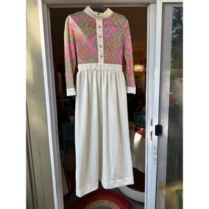 Vintage long sleeve Paisley Sears Dress.